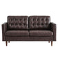Modway Exalt Tufted Vegan Leather Loveseat FredCo
