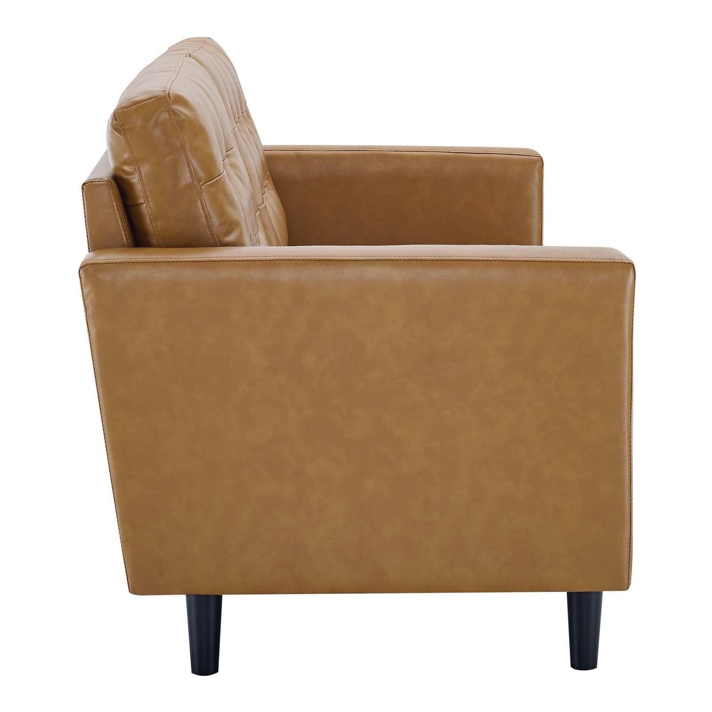 Modway Exalt Tufted Vegan Leather Sofa FredCo