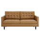 Modway Exalt Tufted Vegan Leather Sofa FredCo