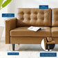 Modway Exalt Tufted Vegan Leather Sofa FredCo