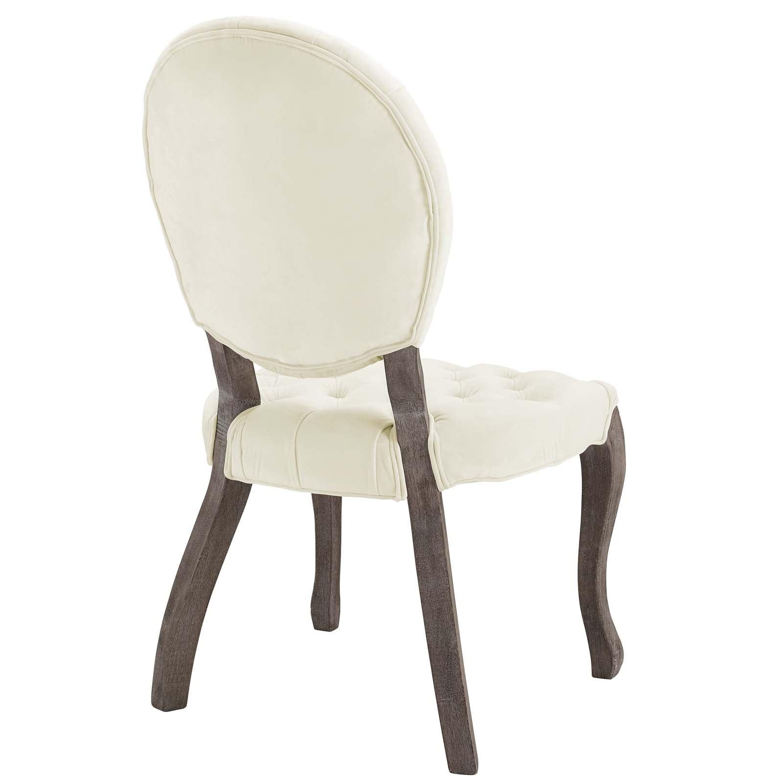 Modway Exhibit French Vintage Dining Performance Velvet Side Chair FredCo
