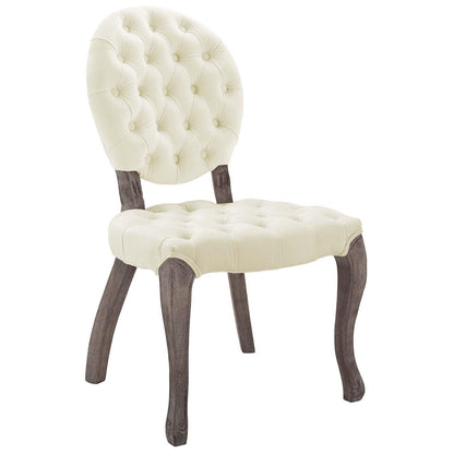 Modway Exhibit French Vintage Dining Performance Velvet Side Chair FredCo