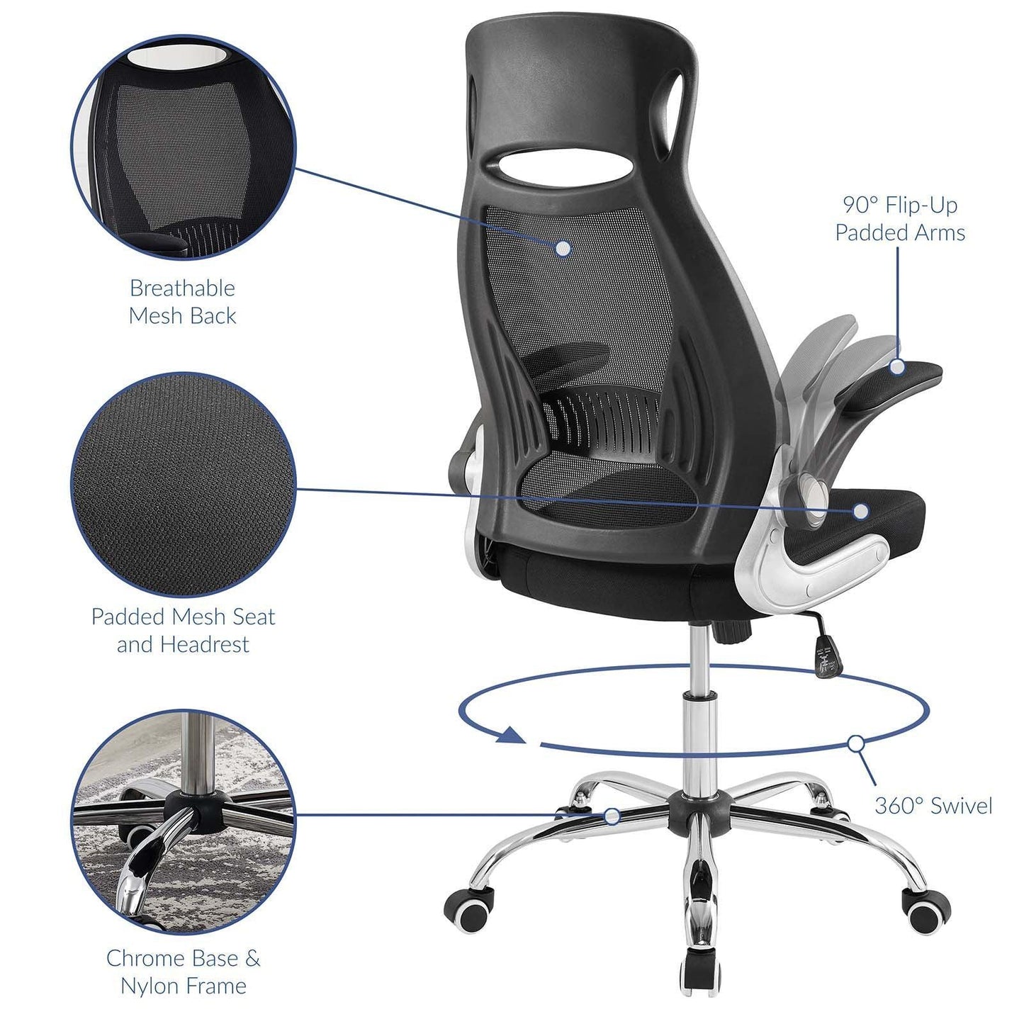 Modway Expedite Highback Office Chair FredCo
