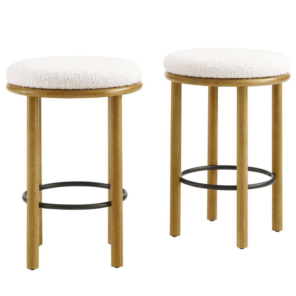 Modway Fable Boucle Fabric Counter Stools - Set of 2 FredCo