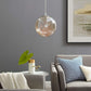 Modway Fairy 8" Amber Glass Globe Ceiling Light Pendant Chandelier FredCo