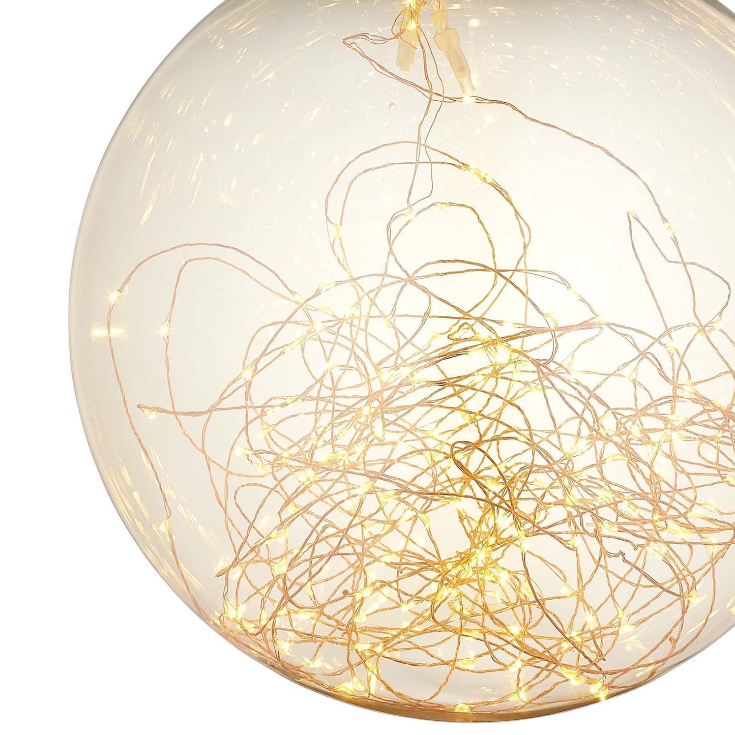 Modway Fairy 8" Amber Glass Globe Ceiling Light Pendant Chandelier FredCo