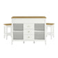 Modway Farmstead 3-Piece Kitchen Island and Stool Set FredCo