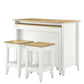 Modway Farmstead 3-Piece Kitchen Island and Stool Set FredCo