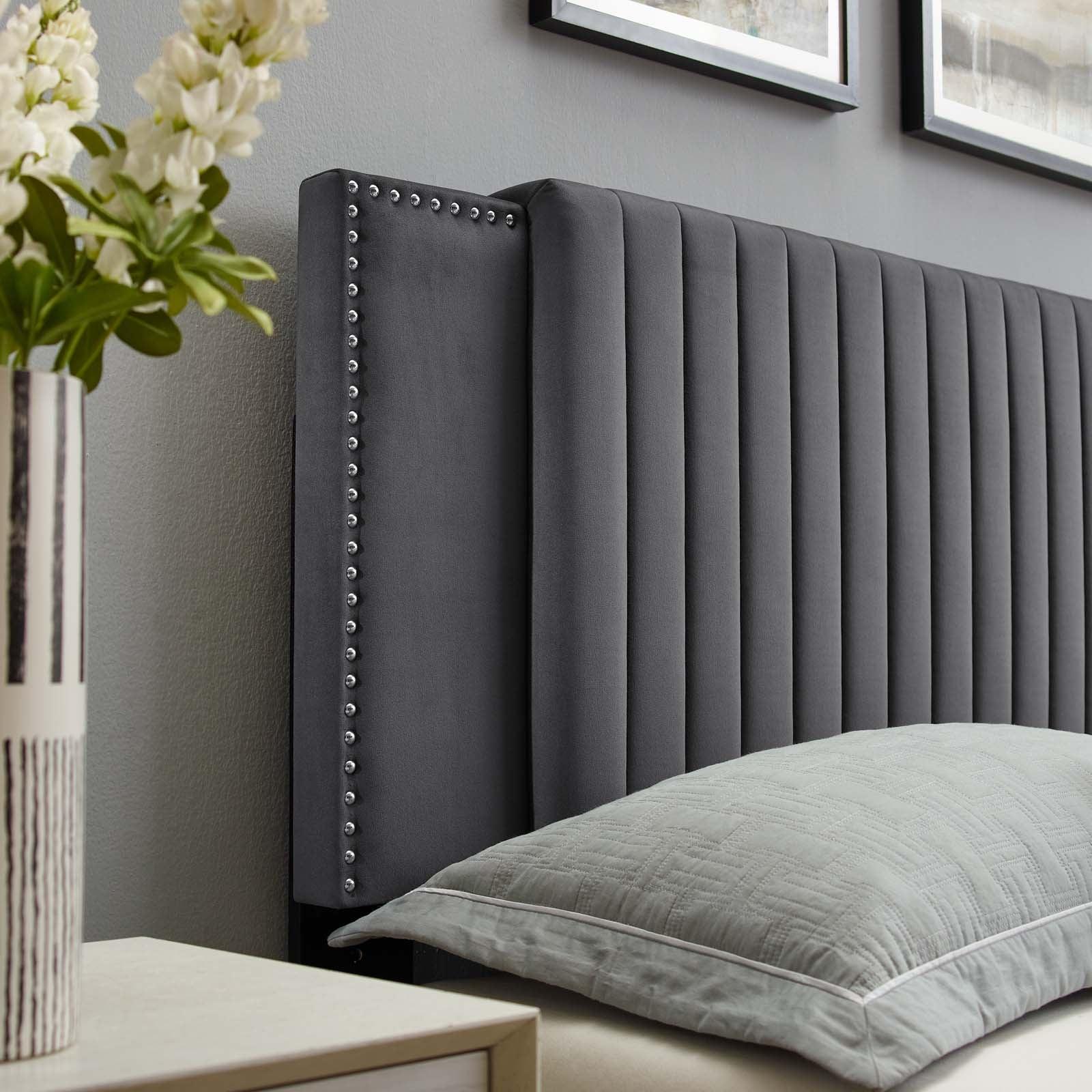 Modway Felicity Channel Tufted Performance Velvet Full/Queen Headboard FredCo
