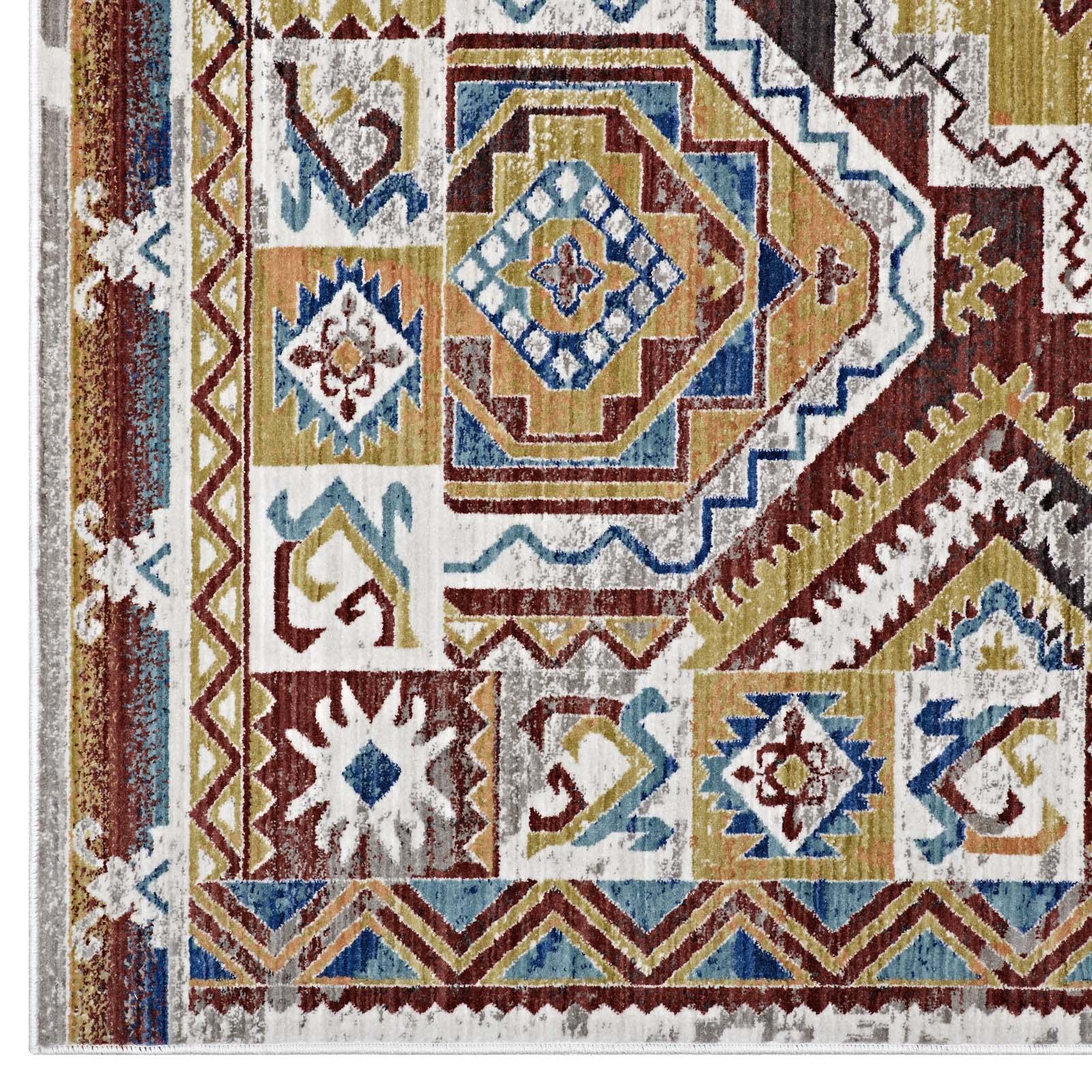 Modway Florita Distressed Southwestern Aztec Area Rug FredCo
