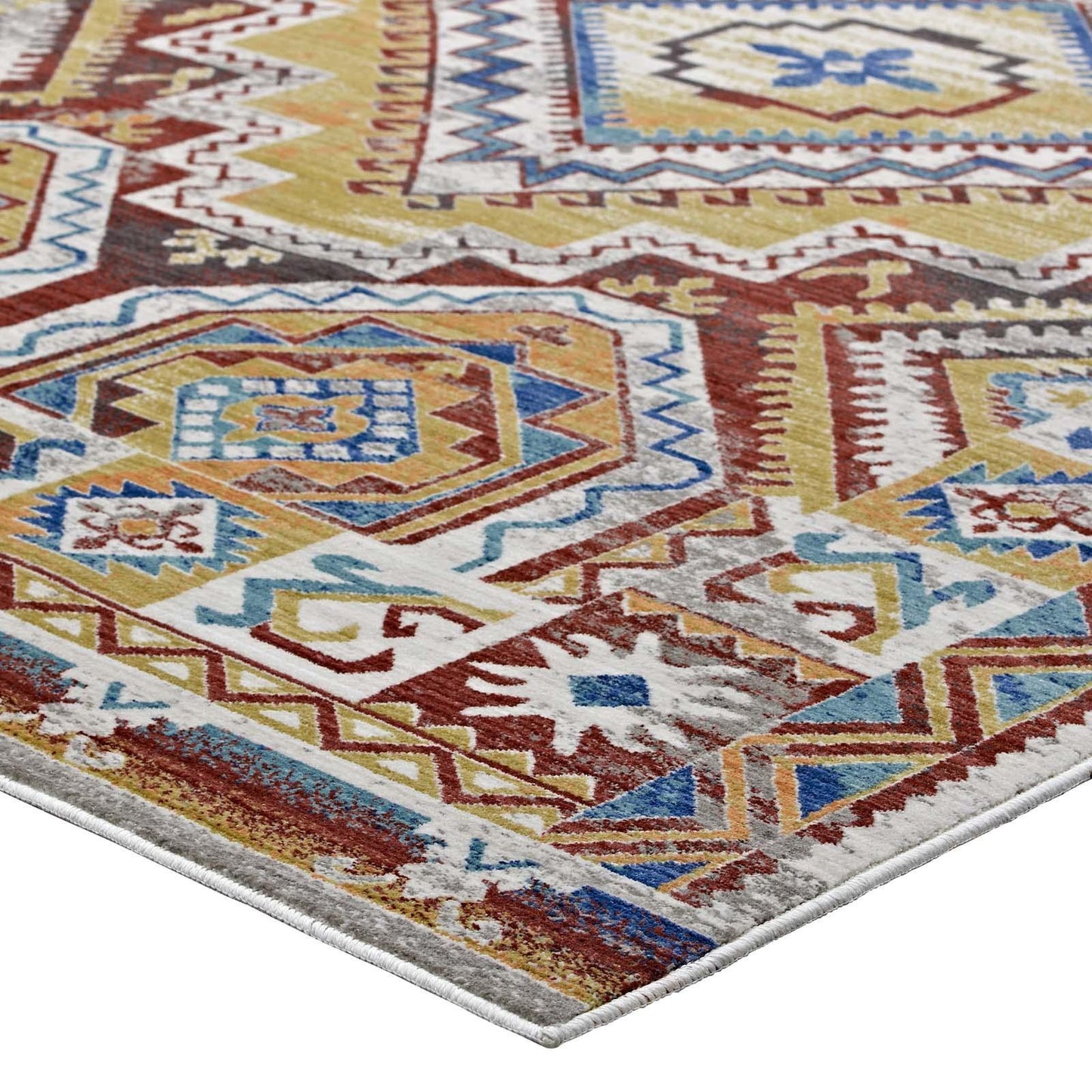 Modway Florita Distressed Southwestern Aztec Area Rug FredCo