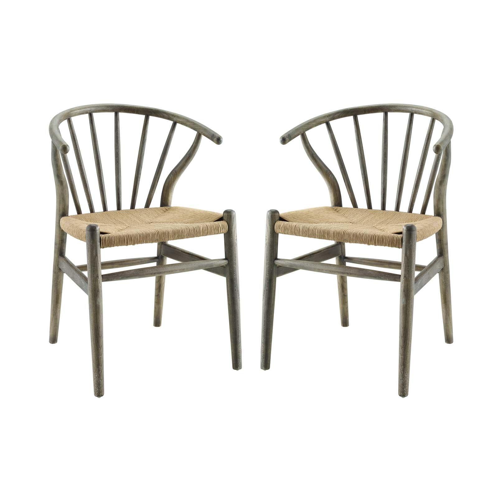 Modway Flourish Spindle Wood Dining Side Chair Set of 2 FredCo