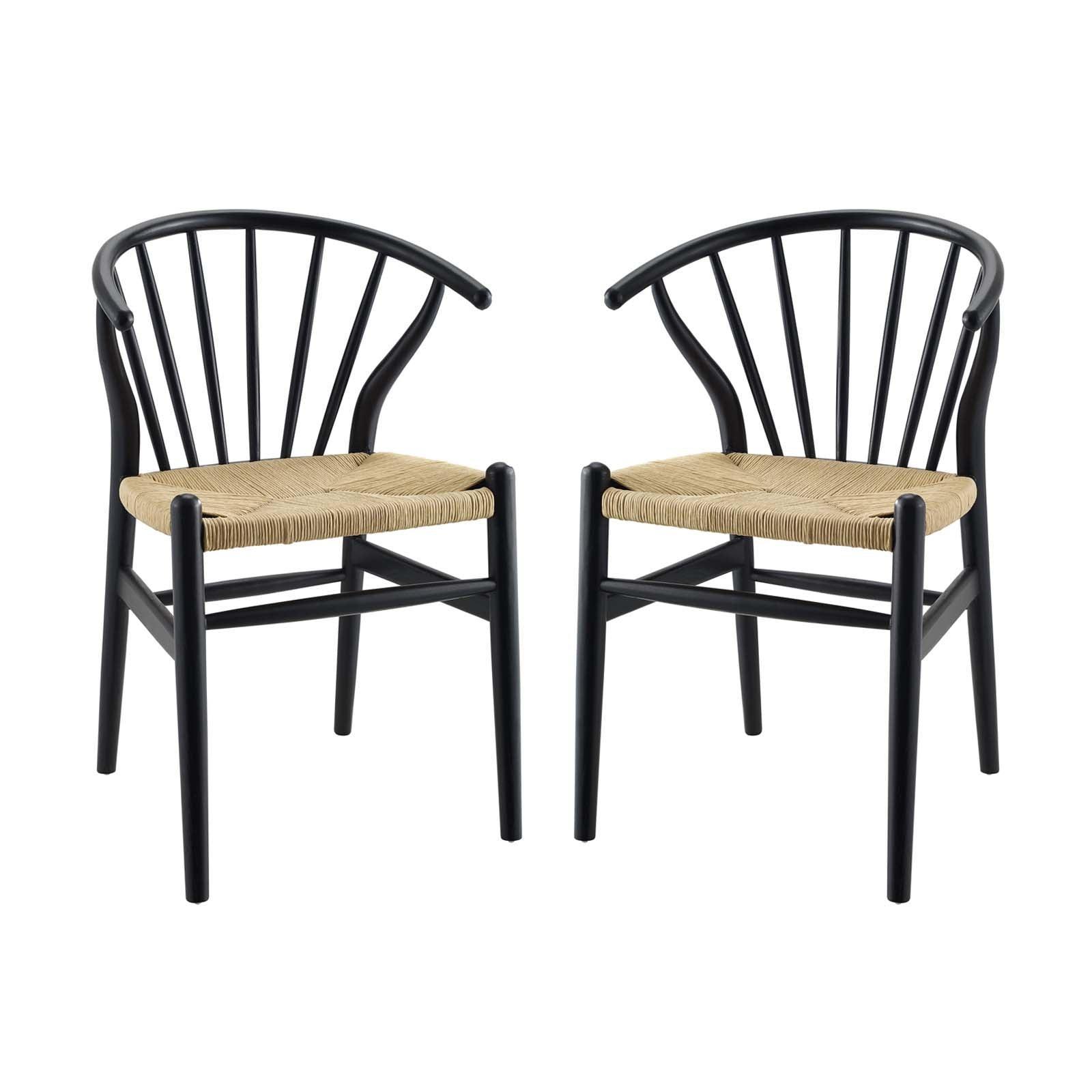 Modway Flourish Spindle Wood Dining Side Chair Set of 2 FredCo