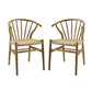 Modway Flourish Spindle Wood Dining Side Chair Set of 2 FredCo