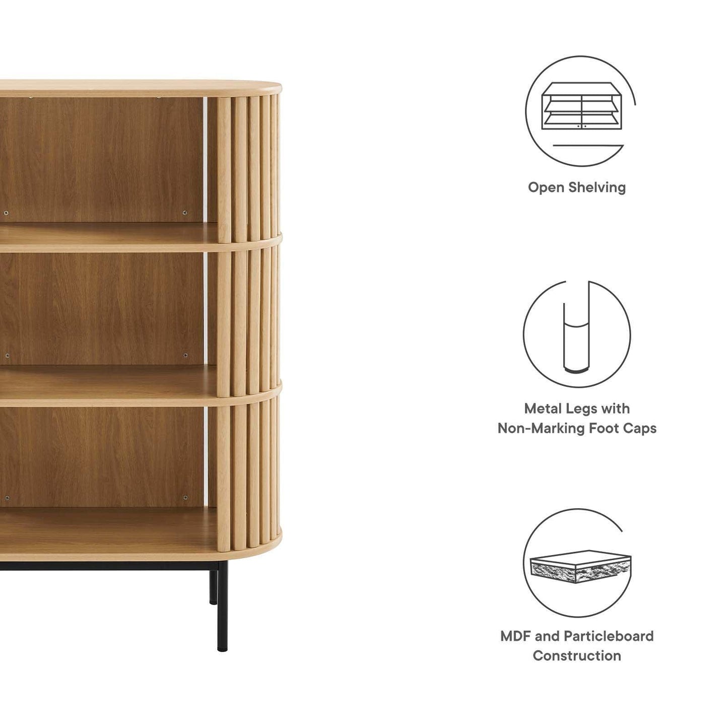 Modway Fortitude Three Tier Display Cabinet, EEI-6524 FredCo