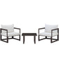 Modway Fortuna 3 Piece Outdoor Patio Sectional Sofa Set FredCo