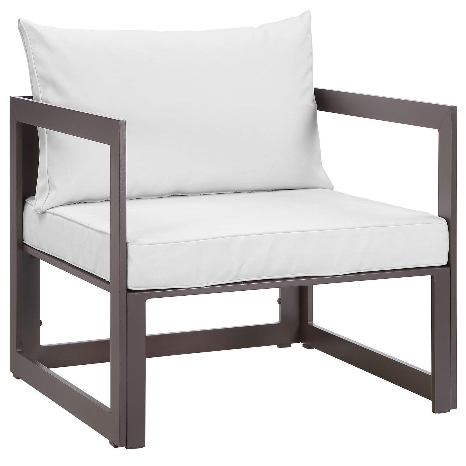 Modway Fortuna 3 Piece Outdoor Patio Sectional Sofa Set FredCo
