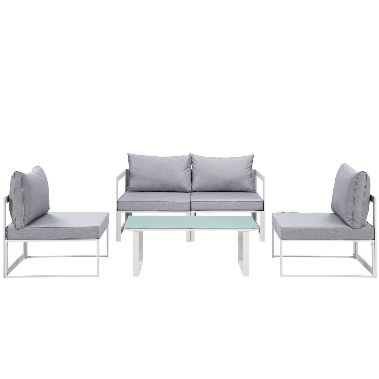 Modway Fortuna 5 Piece Outdoor Patio Sectional Sofa Set, EEI-1724 FredCo