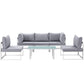 Modway Fortuna 6 Piece Outdoor Patio Sectional Sofa Set, EEI-1726 FredCo