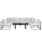 Modway Fortuna 7 Piece Outdoor Patio Sectional Sofa Set FredCo
