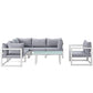 Modway Fortuna 7 Piece Outdoor Patio Sectional Sofa Set, EEI-1733 FredCo