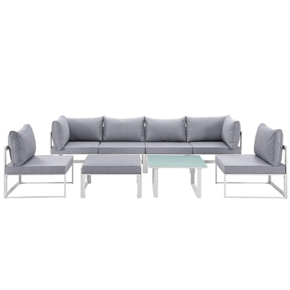 Modway Fortuna 8 Piece Outdoor Patio Sectional Sofa Set, EEI-1728 FredCo