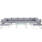 Modway Fortuna 8 Piece Outdoor Patio Sectional Sofa Set, EEI-1730 FredCo