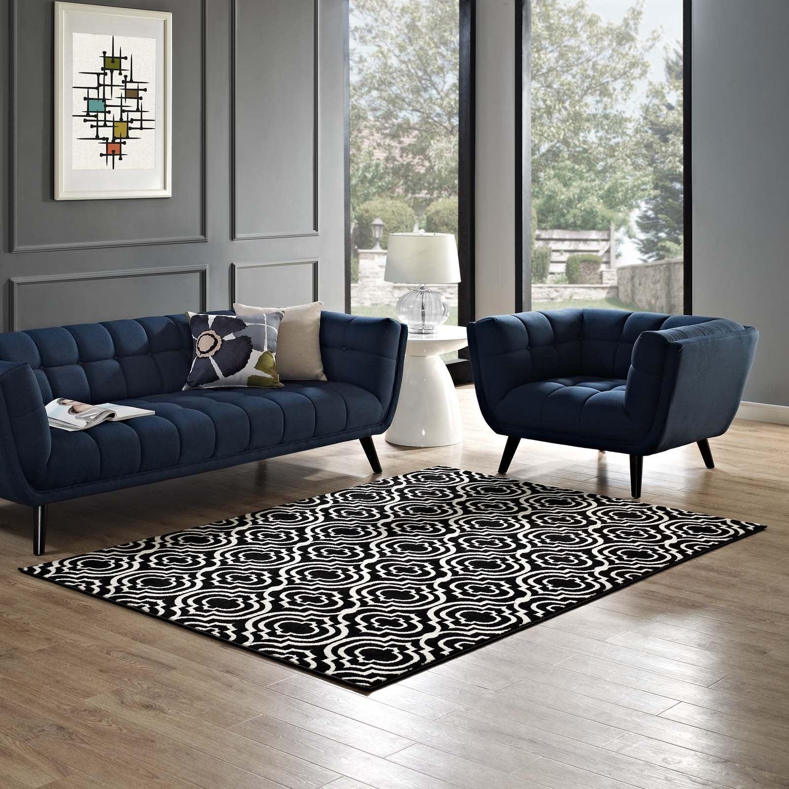 Modway Frame Transitional Moroccan Trellis Area Rug FredCo