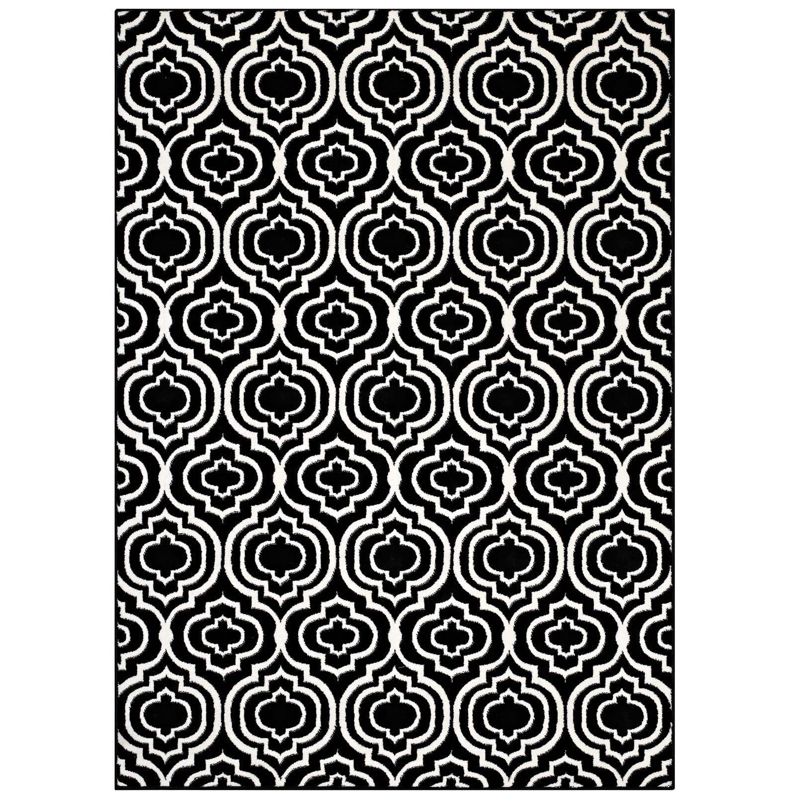 Modway Frame Transitional Moroccan Trellis Area Rug FredCo