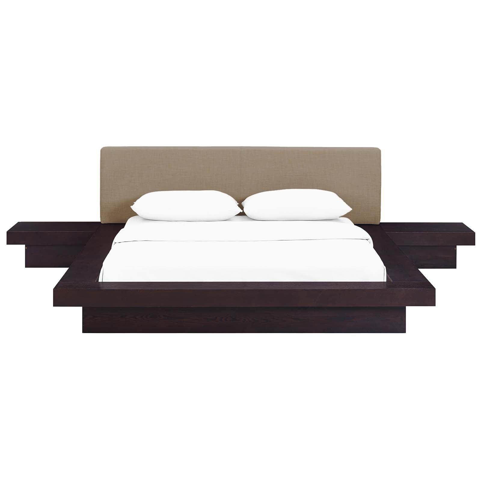 Modway Freja 3 Piece Queen Fabric Bedroom Set FredCo