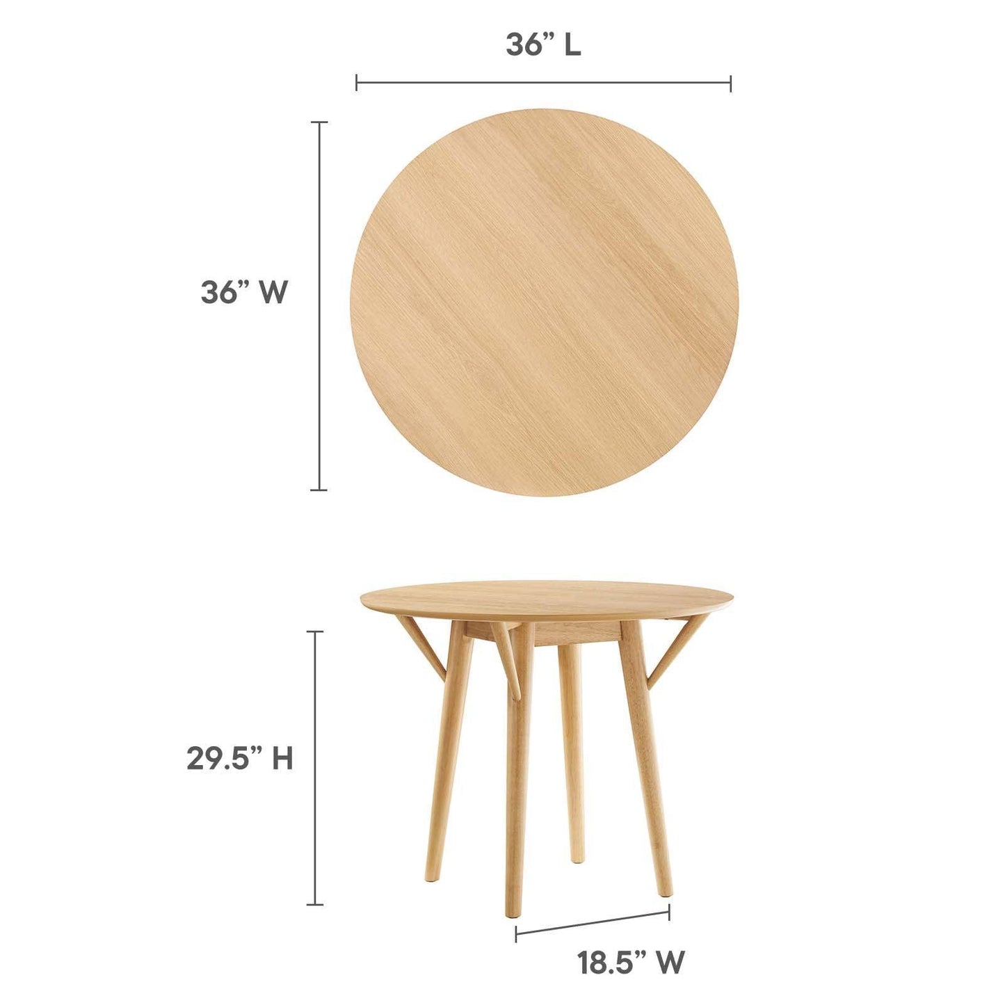 Modway Gallant 36" Dining Table, EEI-5515 FredCo