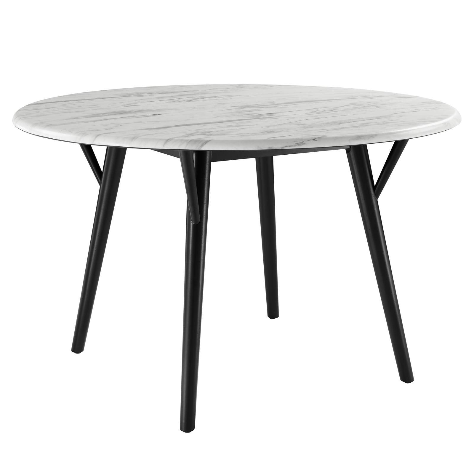 Modway Gallant 50" Round Performance Artificial Marble Dining Table FredCo
