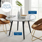 Modway Gallant 50" Round Performance Artificial Marble Dining Table FredCo