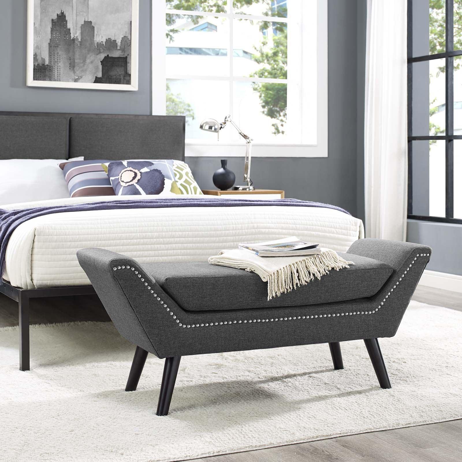 Modway Gambol Upholstered Fabric Bench FredCo