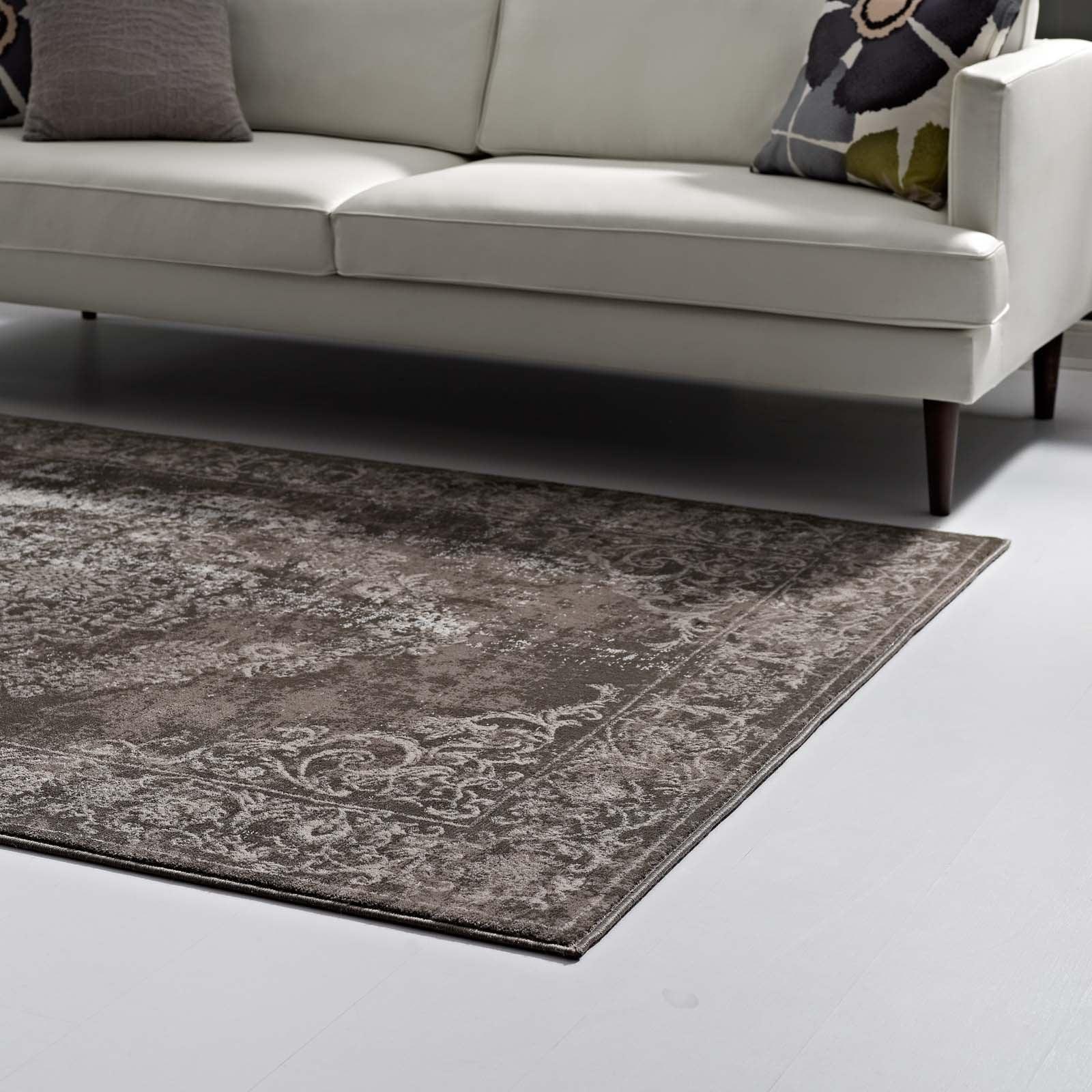 Modway Gamela Rustic Vintage Ornate Floral Medallion Area Rug FredCo