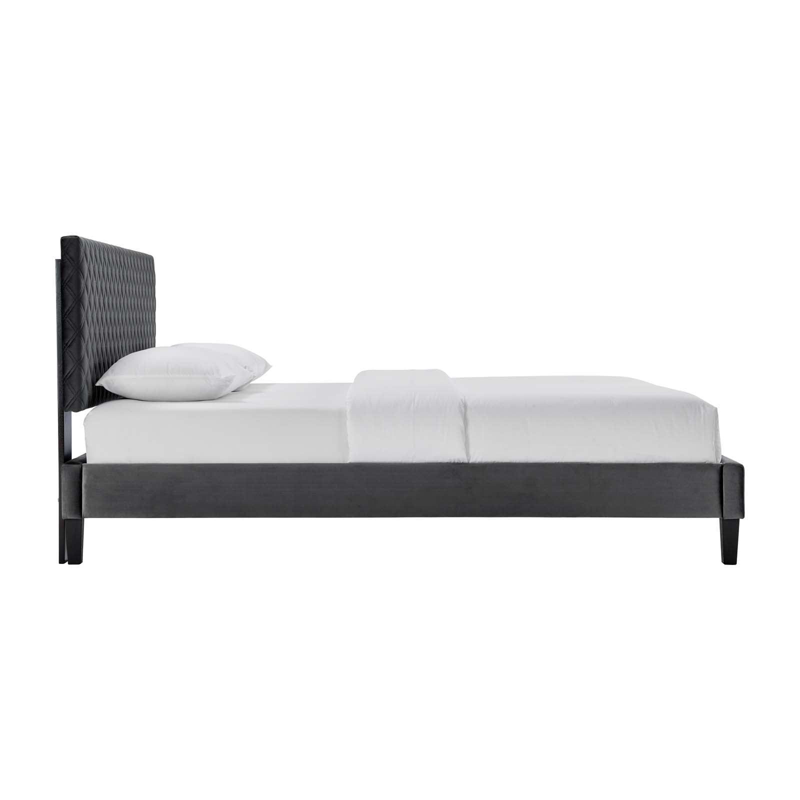Modway Garcelle Performance Velvet Twin Platform Bed FredCo