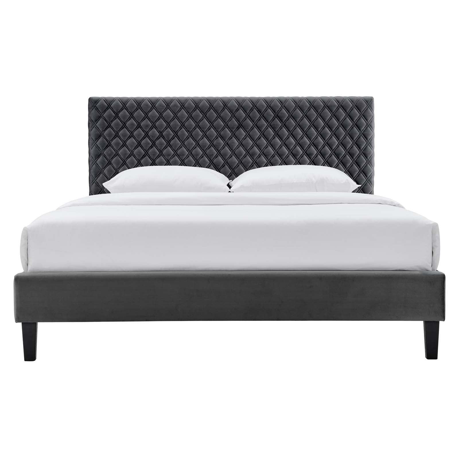 Modway Garcelle Performance Velvet Twin Platform Bed FredCo