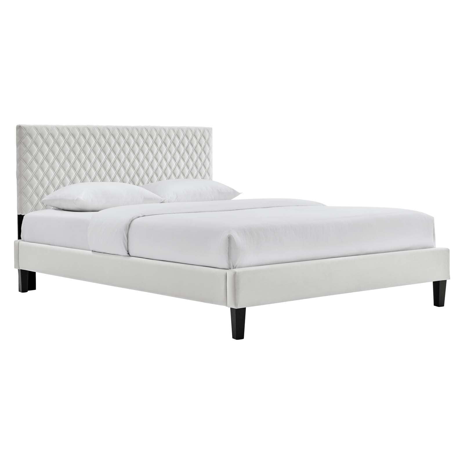 Modway Garcelle Performance Velvet Twin Platform Bed FredCo