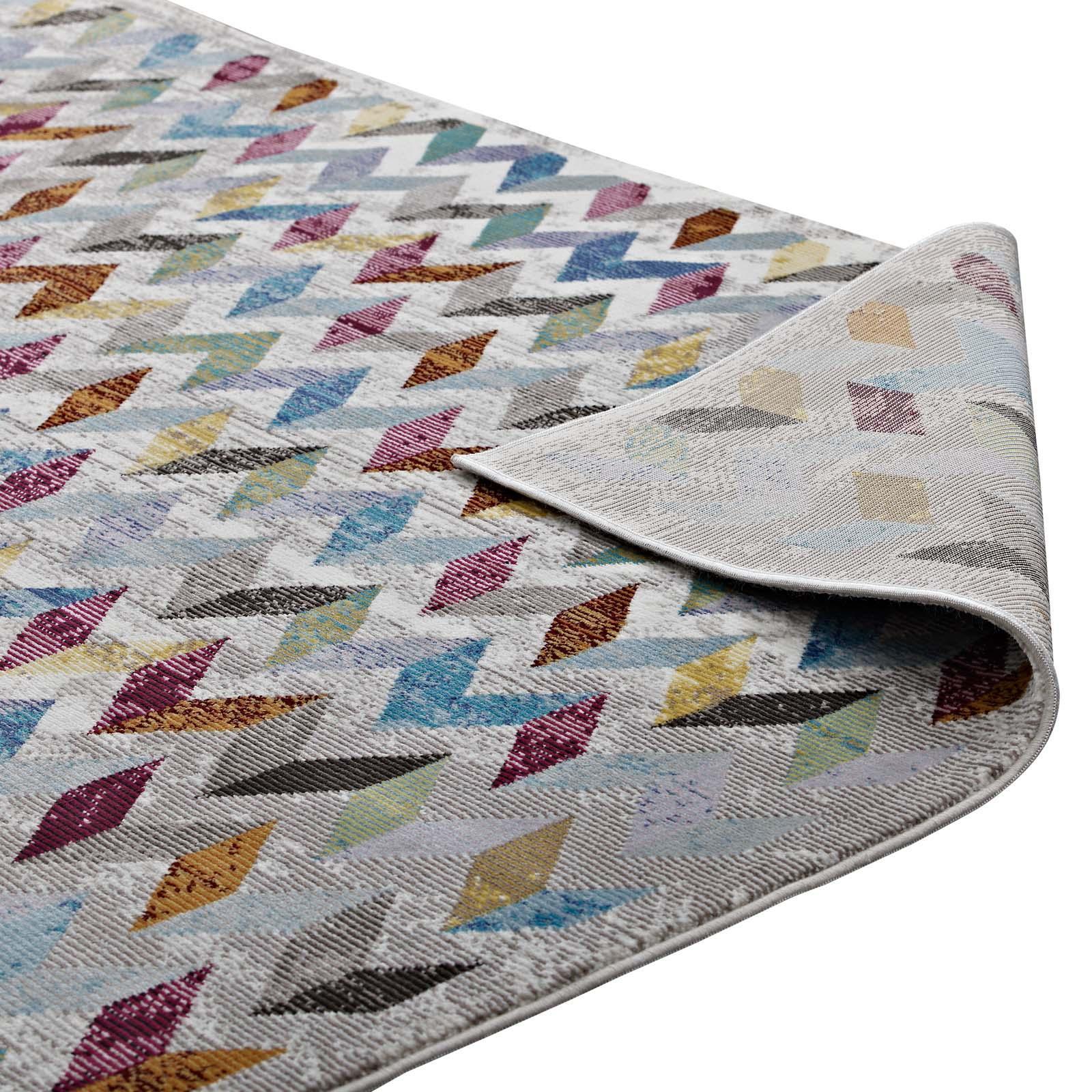 Modway Gemma Chevron Mosaic Area Rug FredCo