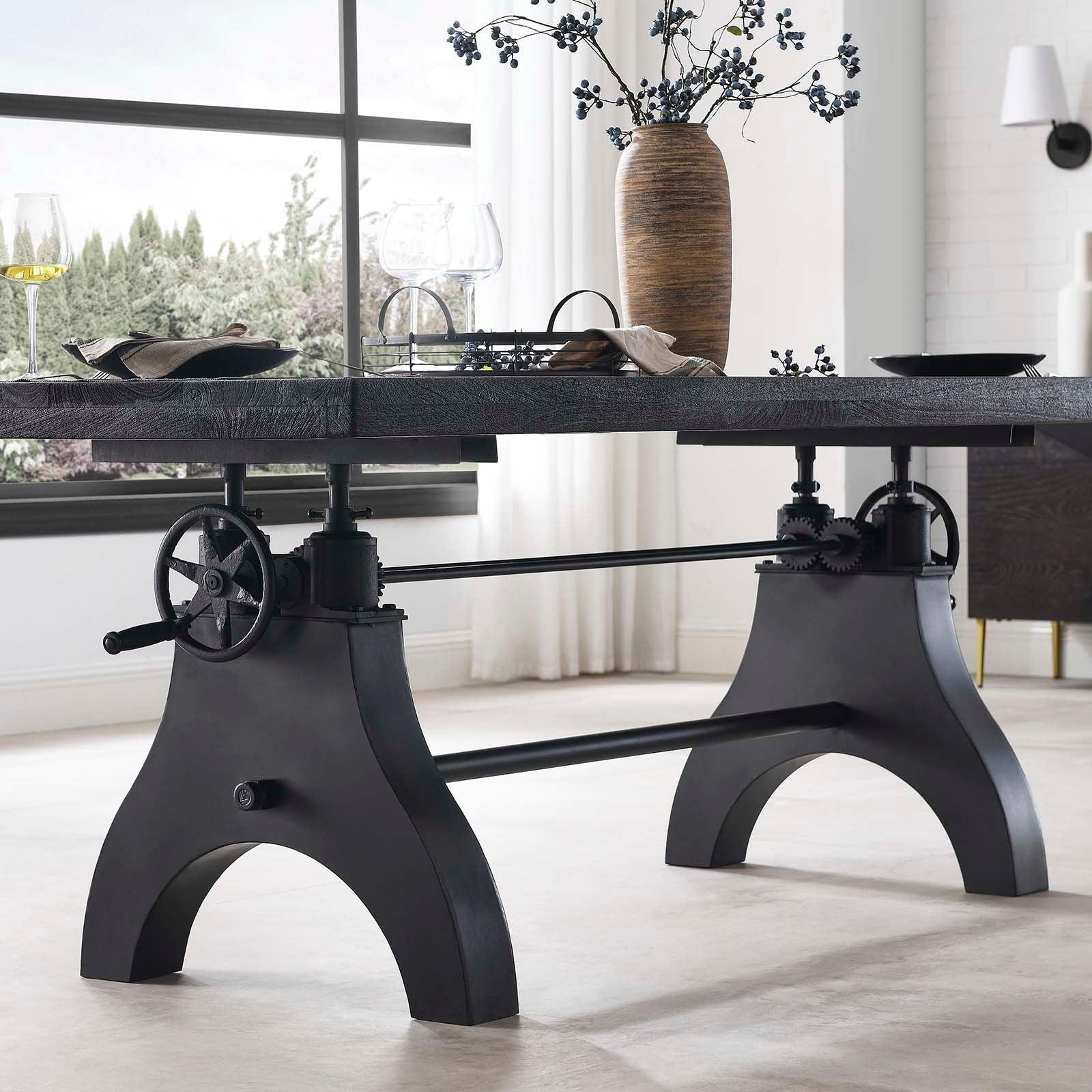 Modway Genuine 96" Crank Adjustable Height Dining and Conference Table, EEI-6149 FredCo