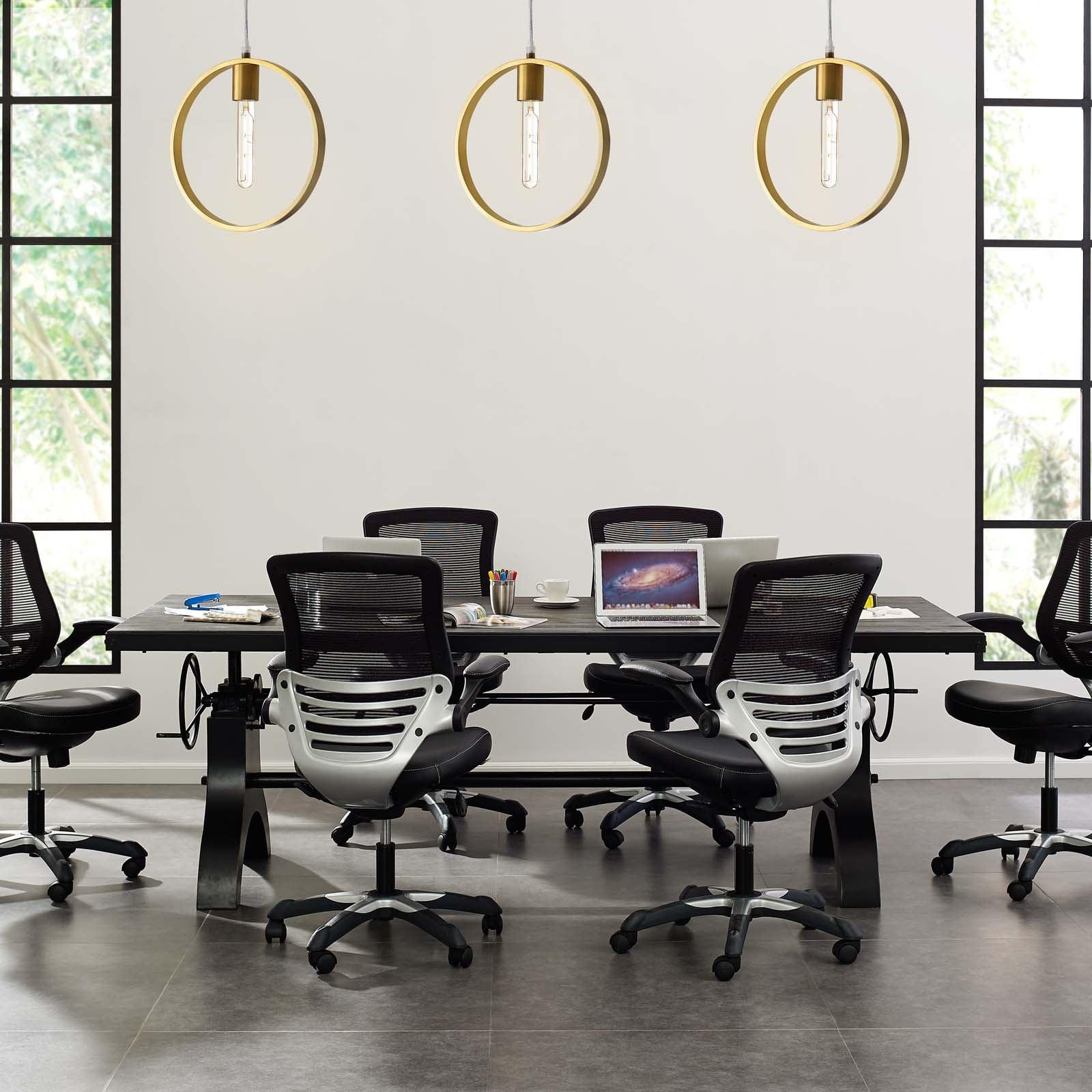 Modway Genuine 96" Crank Height Adjustable Rectangle Dining and Conference Table FredCo