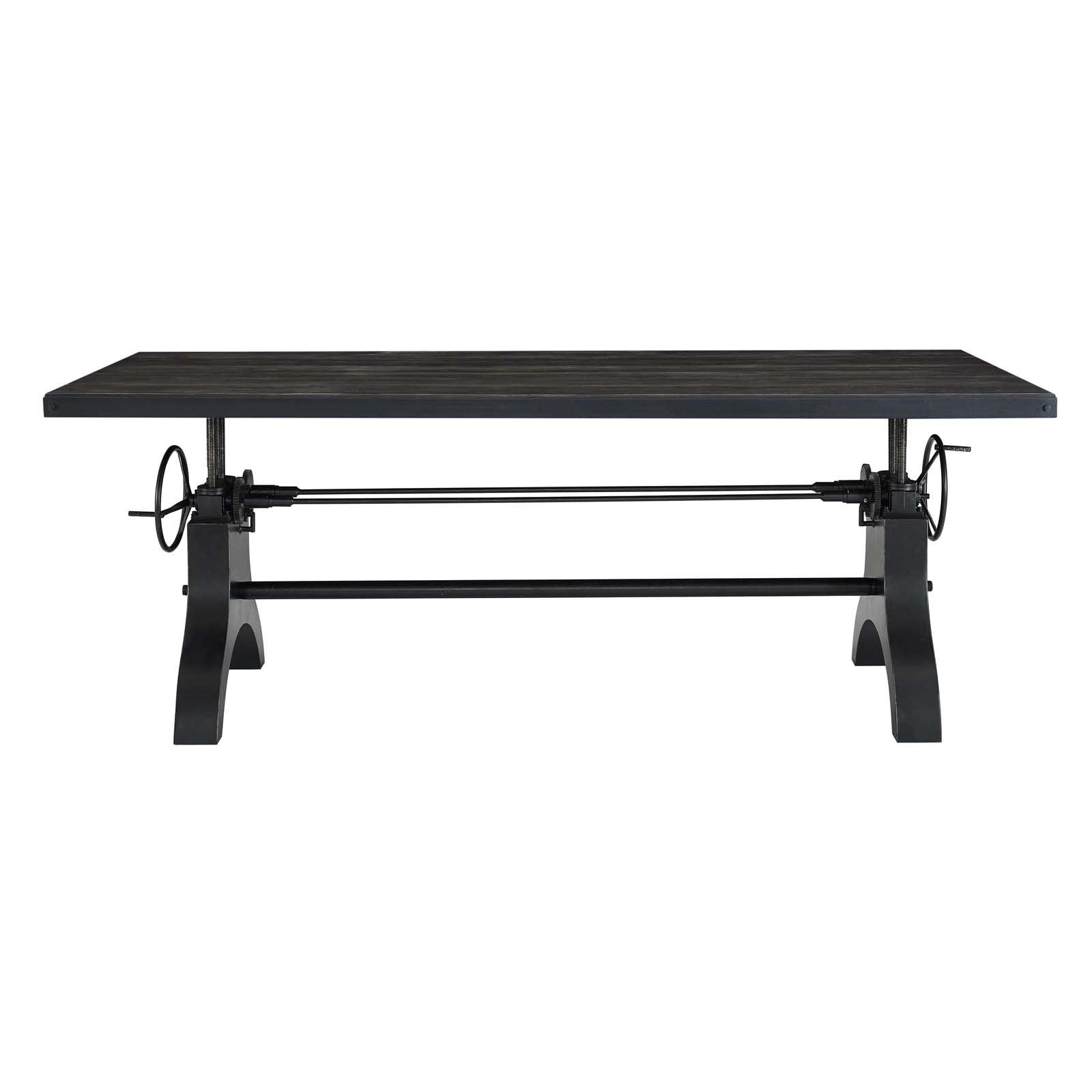 Modway Genuine 96" Crank Height Adjustable Rectangle Dining and Conference Table FredCo