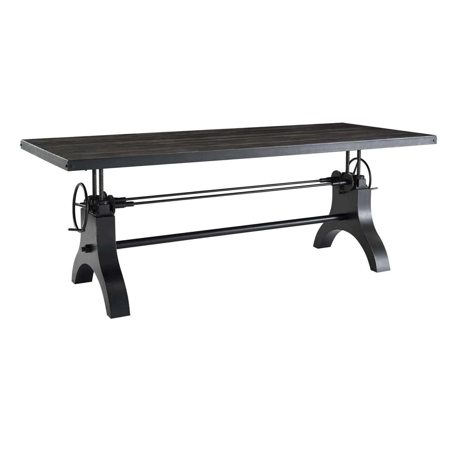 Modway Genuine 96" Crank Height Adjustable Rectangle Dining and Conference Table FredCo