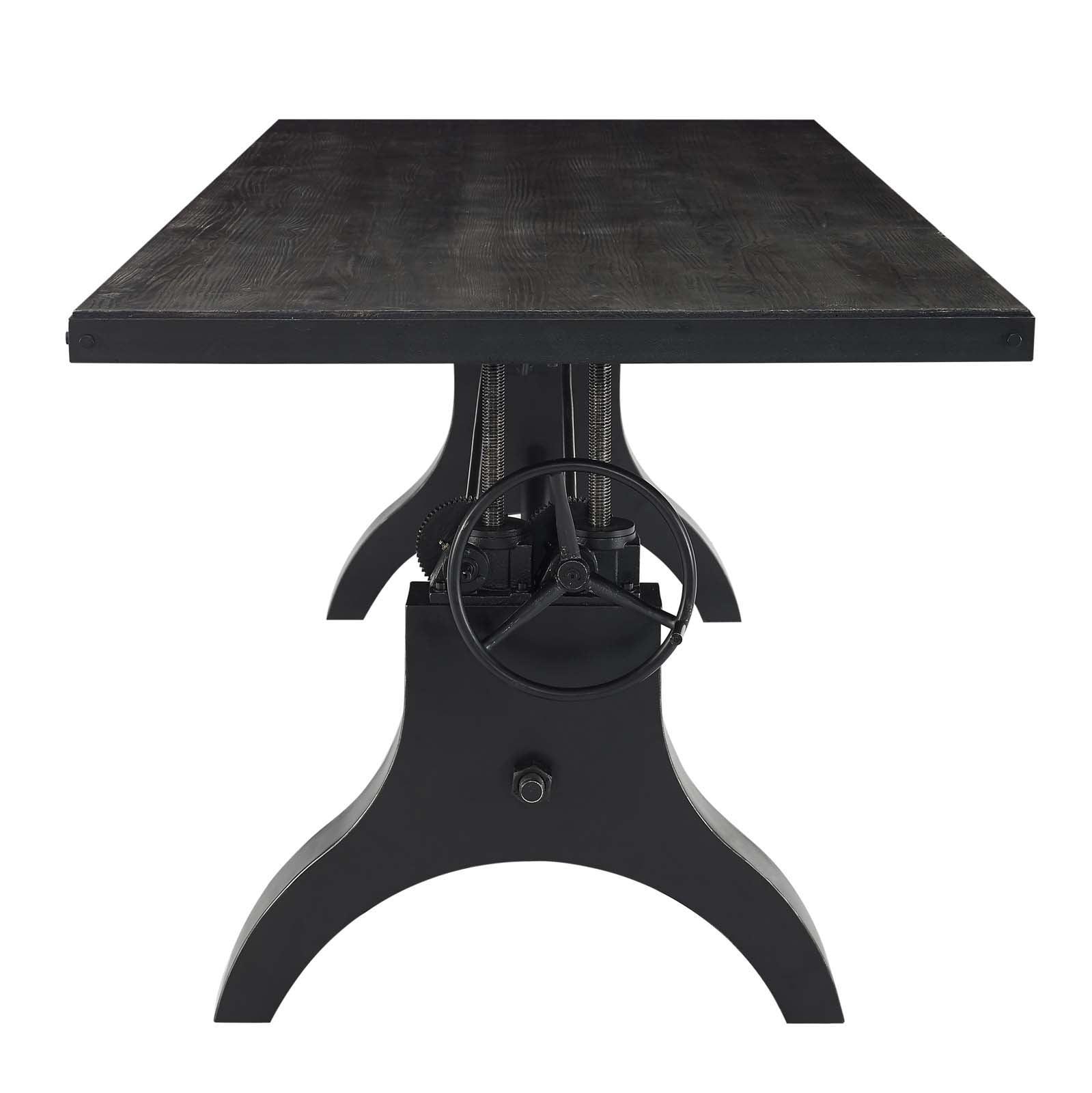 Modway Genuine 96" Crank Height Adjustable Rectangle Dining and Conference Table FredCo