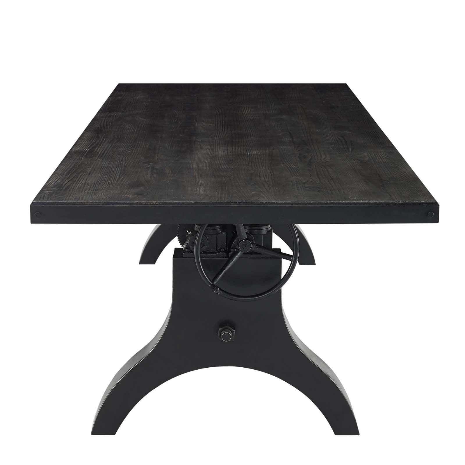 Modway Genuine 96" Crank Height Adjustable Rectangle Dining and Conference Table FredCo