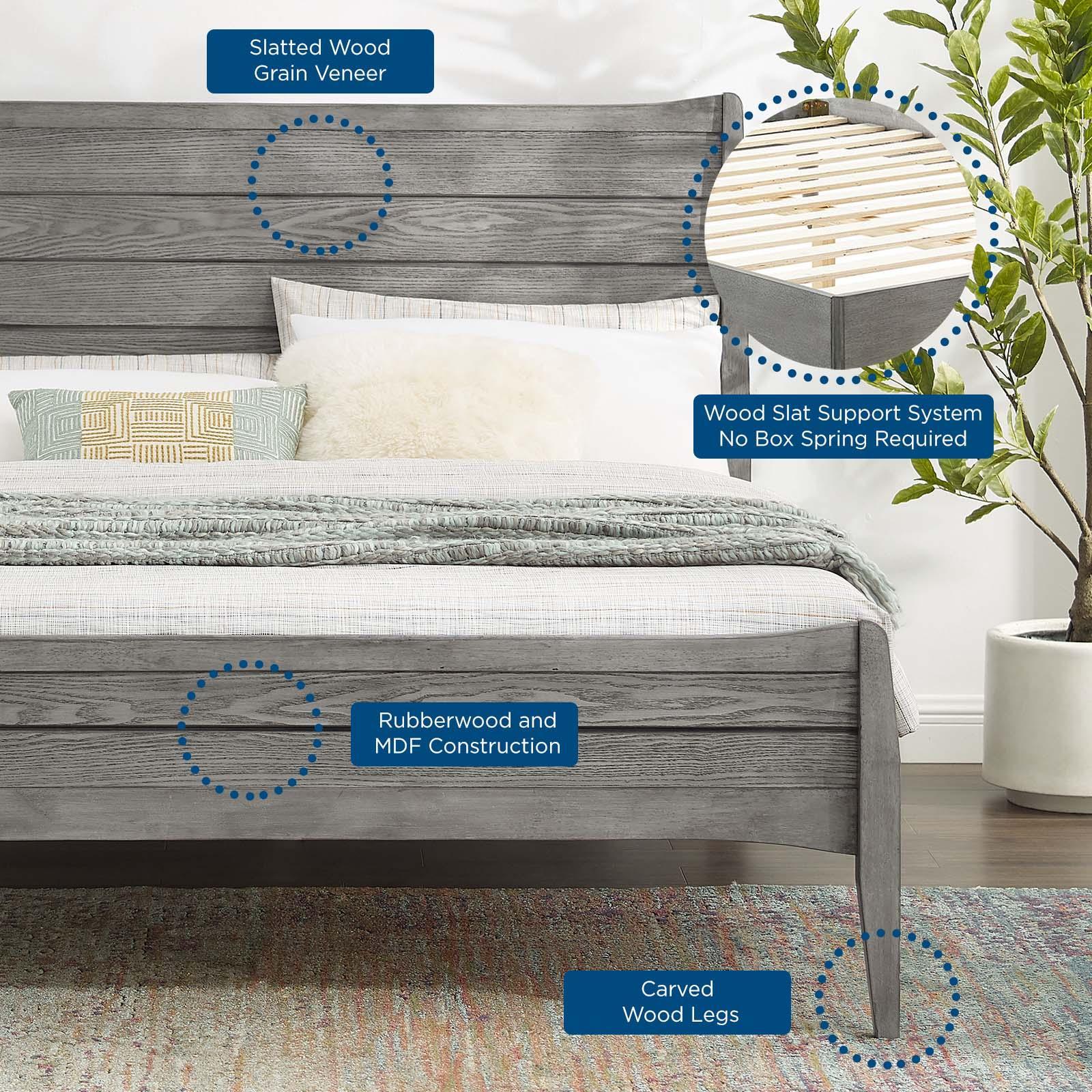 Modway Georgia King Wood Platform Bed FredCo