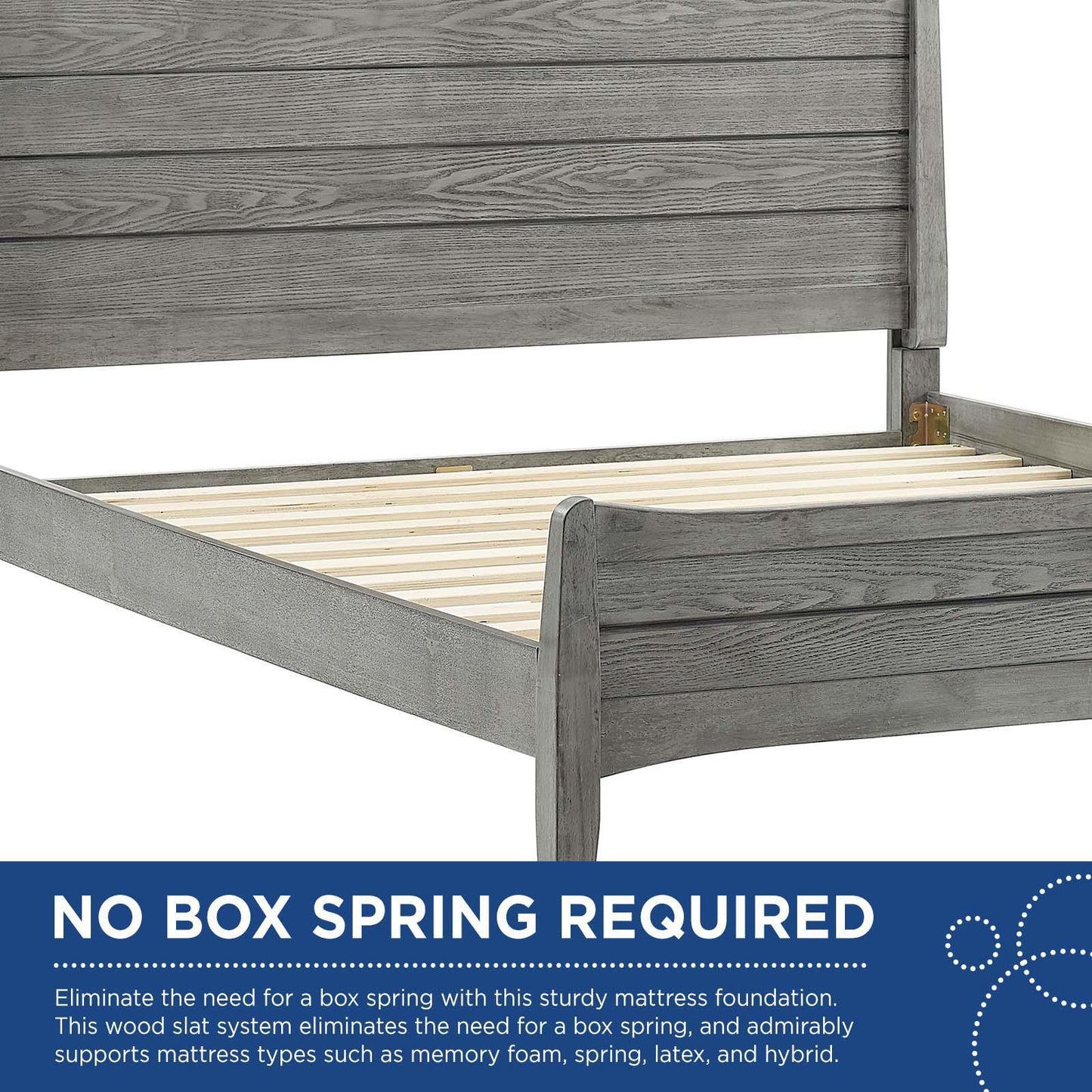 Modway Georgia King Wood Platform Bed FredCo
