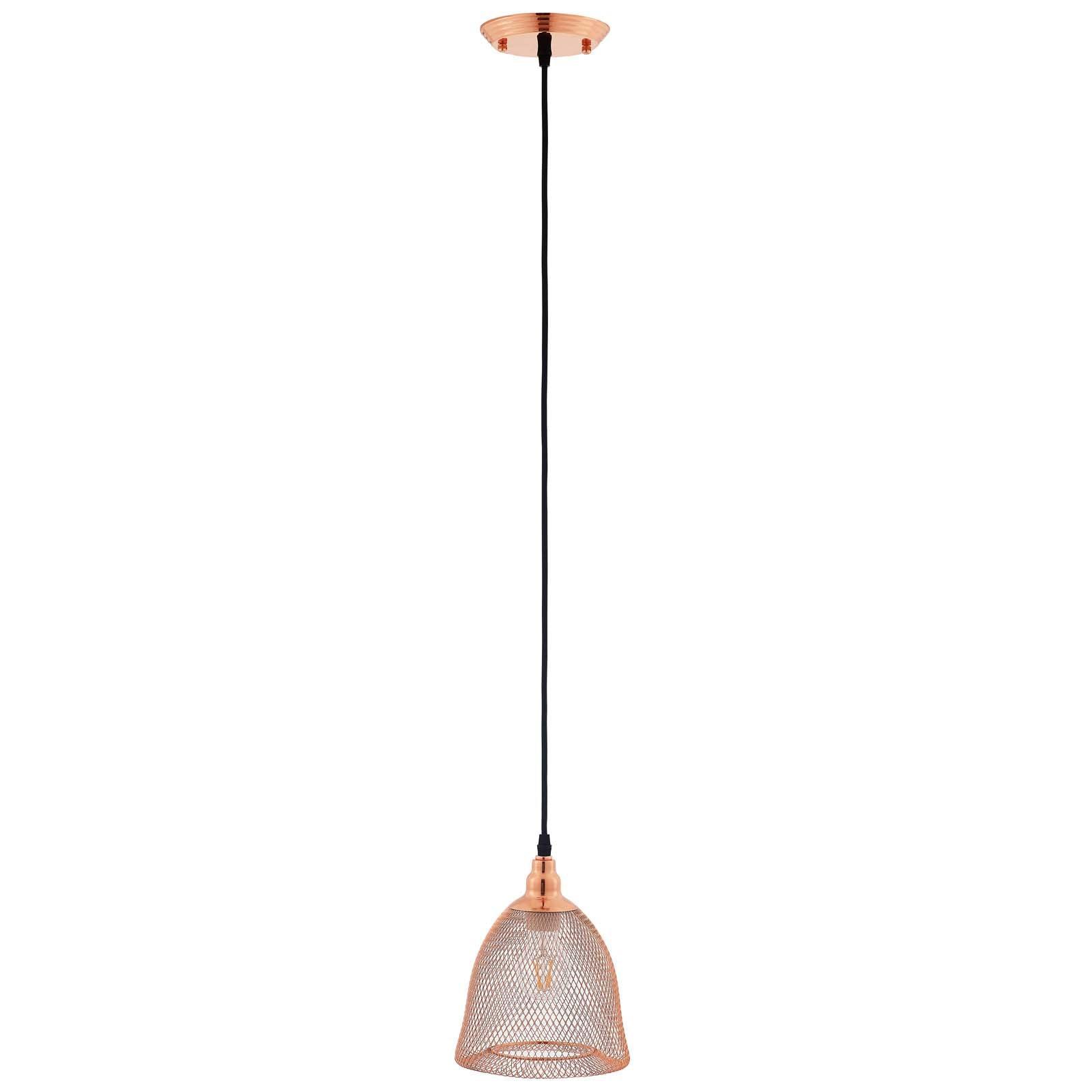 Modway Glimmer Bell-Shaped Rose Gold Pendant Ligh FredCo
