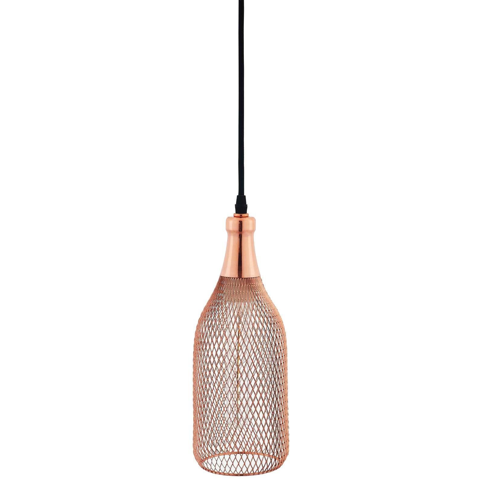 Modway Glimmer Bottle-Shaped Rose Gold Pendant Light FredCo
