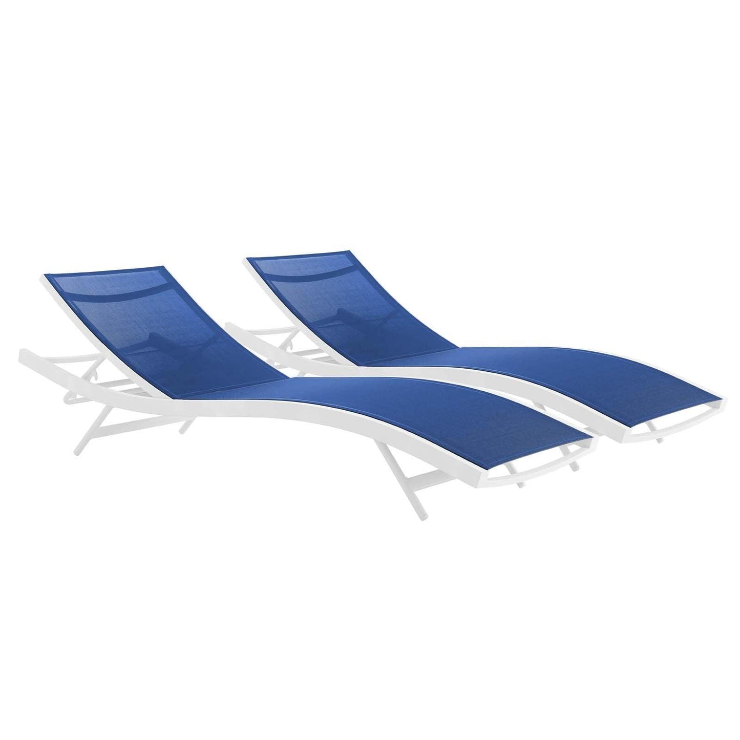 Modway Glimpse Outdoor Patio Mesh Chaise Lounge Set of 2 FredCo